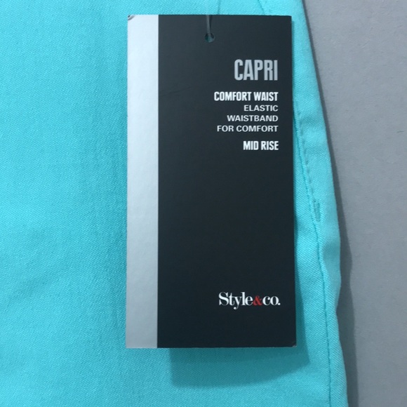 Style&co Women’s Capri Turquoise Size Large - Picture 3 of 6